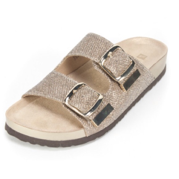 white mountain glitter sandals